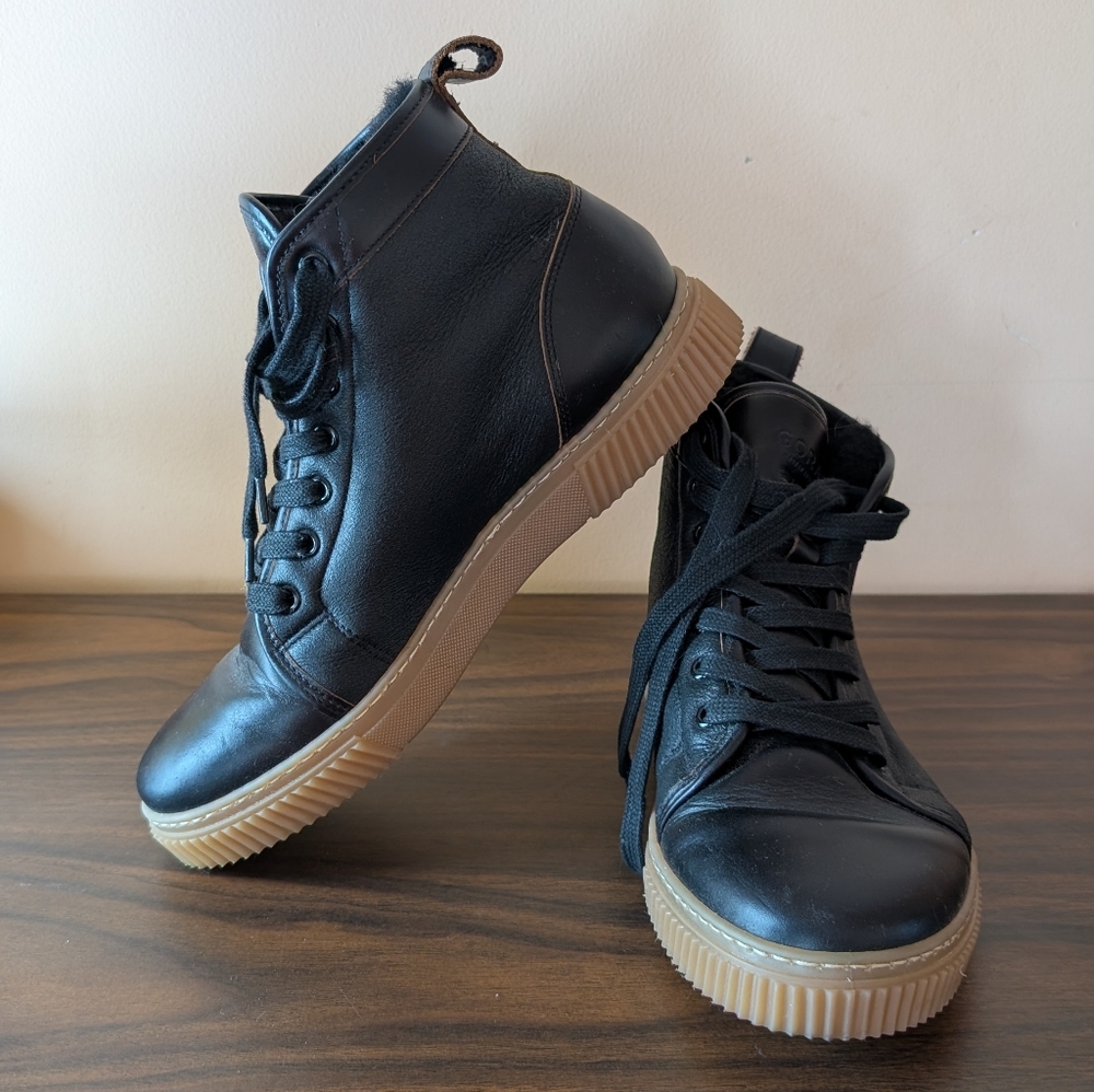 Rose Anvil X Goral Collab Black High-Top Men's Sherpa Lined Boots